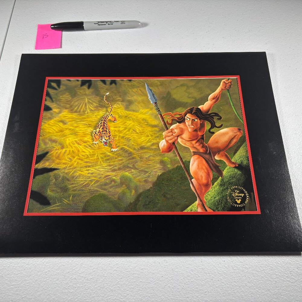 TARZAN and Sabor Disney Store Lithograph 1999